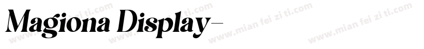 Magiona Display字体转换